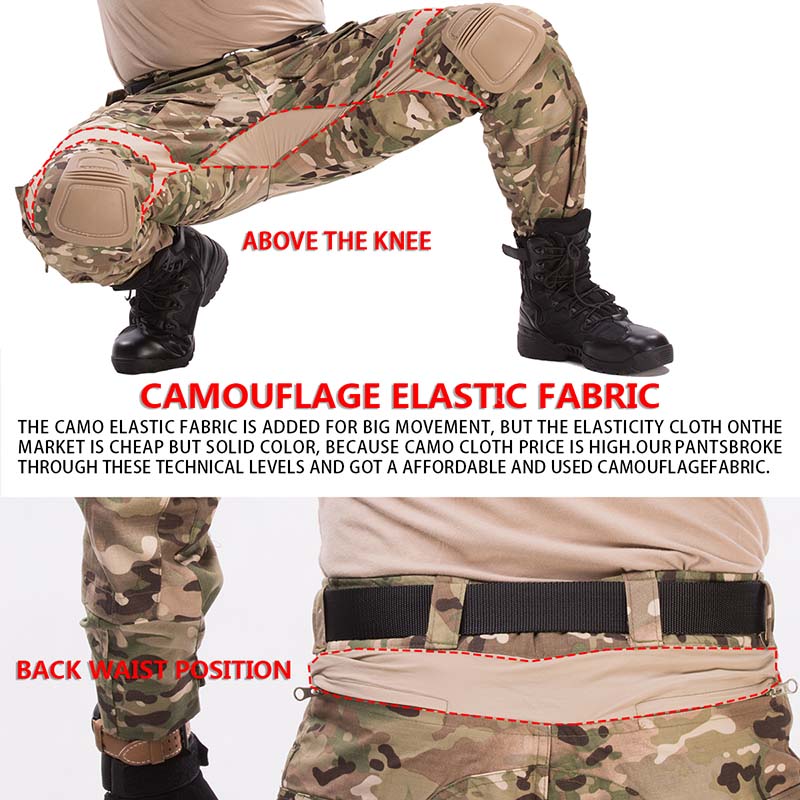 G3 Combat Pants +Pads Elastic  - Outdoor Sport Climbing Gear ulasan dan harga