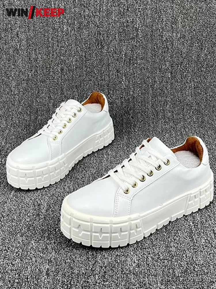 Women Thick Platform Low Cut O - Outdoor Sport Flooring ulasan dan harga