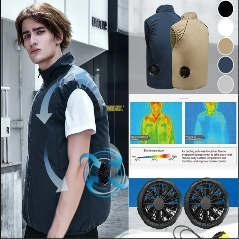 Summer Sport Fan Air Condition - Outdoor Sport Brand Jacket ulasan dan harga